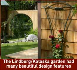 The Lindberg-Kotaska garden had many beautiful design features.